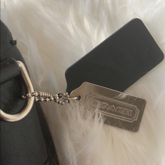 Coach - Black Leather Shoulder Purse with Scarf - Picture 8 of 15